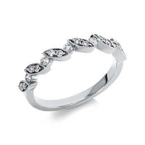 Ring aus 750 Gold Weißgold 17 Brillanten 0,28ct TW-SI B:3,5mm