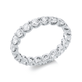 Memoire Ring aus 750 Gold Weißgold 20 Brillanten 2,36ct TW-VSI/SI B:3mm