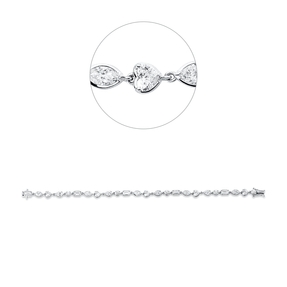 Armband aus 750 Gold Weißgold 24 Diamanten 4,31ct B:4,1mm L:16,5cm Armband aus 750 Gold Weißgold 24 Diamanten 4,31ct B:4,1mm L:16,5cm