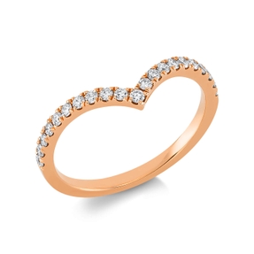 Ring aus 750 Gold Rotgold 21 Brillanten 0,26ct TW-SI B:6mm