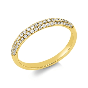 Pavé Ring aus 750 Gold Gelbgold 67 Brillanten 0,27ct TW-SI B:2,5mm