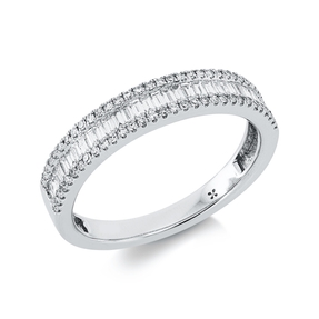 Ring aus 585 Gold Weißgold 93 Diamanten 0,45ct B:3,7mm