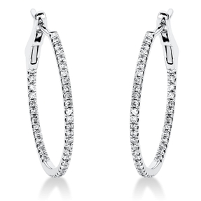 Creolen aus 750 Gold Weißgold 86 Diamanten 0,3ct TW-SI 23,4x1mm