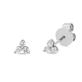 Ohrstecker aus 750 Gold Weißgold 6 Brillanten 0,12ct TW-SI 3,8x4,2mm