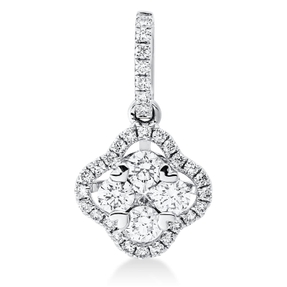 Anhänger aus 750 Gold Weißgold 36 Diamanten 0,47ct TW-SI 18x9,9mm mit Öse