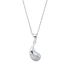 Pavé Collier aus 585 Gold Weißgold 32 Brillanten 0,17ct TW-SI L:47cm Pavé Collier aus 585 Gold Weißgold 32 Brillanten 0,17ct TW-SI L:47cm