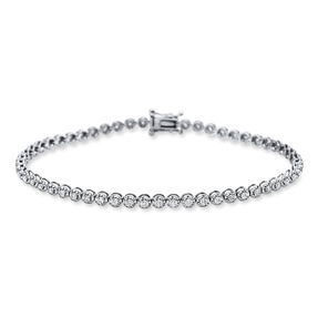 Armband aus 750 Gold Weißgold 56 Brillanten 0,98ct TW-SI L:17,8cm