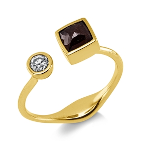 Ring aus 750 Gold Gelbgold Brillant 0,14ct I-SI/PI B:5,8mm