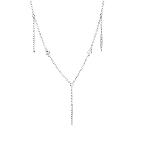 Collier aus 750 Gold Weißgold 49 Diamanten 0,23ct TW-VSI/SI L:41cm