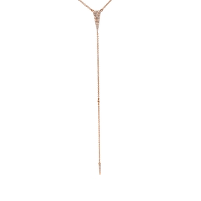 Collier aus 750 Gold Rotgold 48 Diamanten 0,18ct TW-VSI/SI L:45,7cm