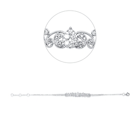 Armband aus 750 Weißgold 42 Brillanten 0,26ct TW-SI/PI B:38,8mm L:18cm