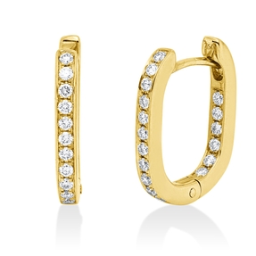 Creolen aus 750 Gold Gelbgold 34 Brillanten 0,31ct TW-SI 15,3x2,1mm