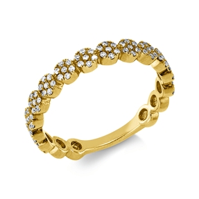 Ring aus 750 Gold Gelbgold 91 Brillanten 0,26ct I-SI B:3,1mm