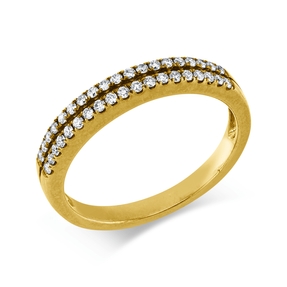 Ring aus 750 Gold Gelbgold 38 Brillanten 0,23ct W-SI B:2,8mm