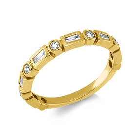 Ring aus 750 Gold Gelbgold 13 Diamanten 0,35ct TW B:2,7mm
