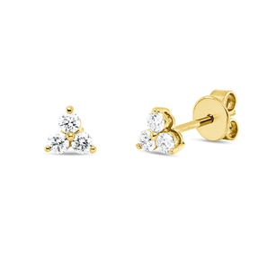 Ohrstecker aus 585 Gold Gelbgold 6 Brillanten 0,28ct W-SI 4,8x5,4mm