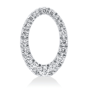 Anhänger Oval aus 585 Gold Weißgold 18 Brillanten 0,36ct W-SI 16,2x11mm