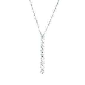 Collier aus 750 Gold Weißgold 10 Brillanten 0,46ct TW-VSI L:45cm