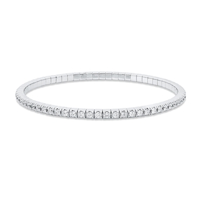 Armband Flex-Band aus 750 Gold Weißgold 68 Brillanten 1,92ct W-PI Ø60mm