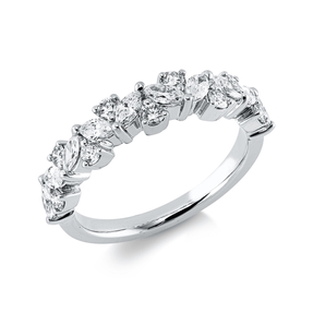 Ring aus 585 Gold Weißgold 19 Diamanten 0,85ct W-SI B:4,5mm