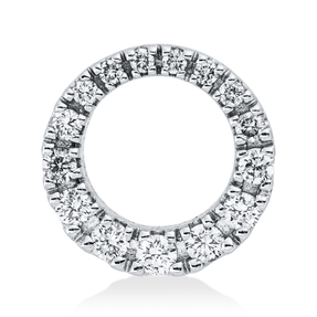 Anhänger aus 585 Gold Weißgold 15 Brillanten 0,36ct W-SI/PI Ø12,5mm