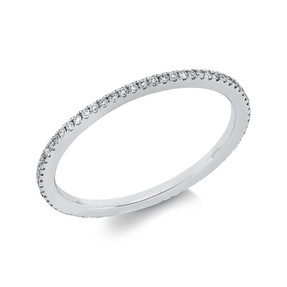Memoire Ring aus 750 Gold Weißgold 67 Brillanten 0,2ct TW-SI B:1,2mm