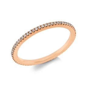 Memoire Ring aus 750 Gold Rotgold 65 Diamanten 0,14ct I-SI B:1,3mm