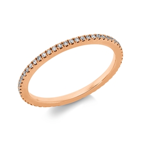 Memoire Ring aus 750 Gold Rotgold 58 Diamanten 0,15ct I-SI B:1,3mm