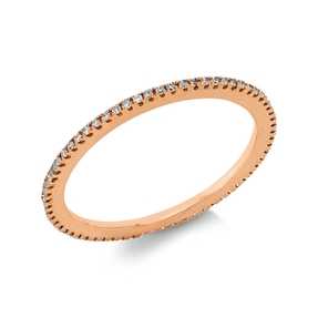 Memoire Ring aus 750 Gold Rotgold 66 Diamanten 0,14ct TW-SI B:1mm