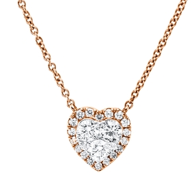 Collier Herz aus 750 Gold weiß/rot 24 Diamanten 0,17ct TW-SI L:45,7cm Collier Herz aus 750 Gold weiß/rot 24 Diamanten 0,17ct TW-SI L:45,7cm