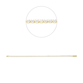 Armband aus 750 Gold Gelbgold 65 Brillanten 1,92ct TW-SI B:2mm L:17,3cm