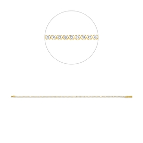 Armband aus 750 Gold Gelbgold 84 Brillanten 1,43ct W-PI B:1,5mm