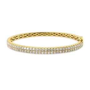 Armreif aus 750 Gold Gelbgold 72 Brillanten 2,26ct TW-SI 46x56mm