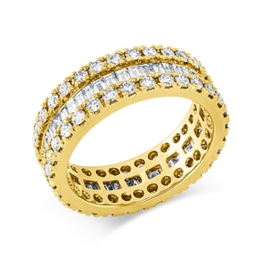 Ring aus 750 Gold Gelbgold 111 Diamanten 2,58ct TW-SI B:6,6mm