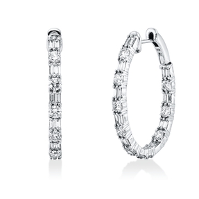 Creolen aus 750 Gold Weißgold 58 Diamanten 2,53ct Creolen aus 750 Gold Weißgold 58 Diamanten 2,53ct