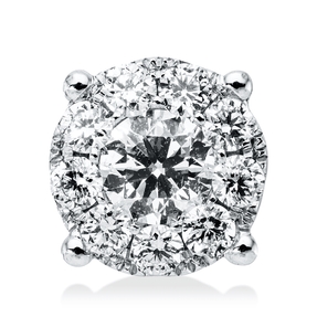 Anhänger aus 750 Gold Weißgold 10 Brillanten 0,35ct F-VSI 6,7x6,7mm