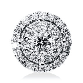 Anhänger aus 750 Gold Weißgold 28 Brillanten 0,51ct F-VSI 9,7x9,7mm