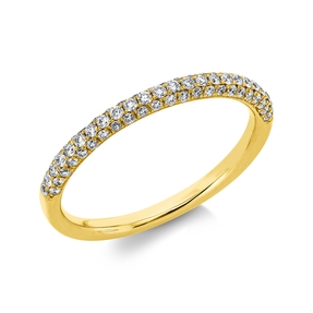 Memoire Ring aus 750 Gold Gelbgold 70 Brillanten 0,34ct TW-SI B:2,1mm
