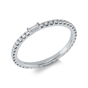 Ring aus 750 Gold Weißgold 41 Diamanten 0,4ct TW-VSI/SI B:1,8mm