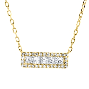 Collier aus 750 Gold Gelbgold 35 Diamanten 0,45ct L:45,7cm