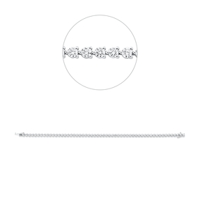 Armband aus 750 Gold Weißgold 55 Brillanten 4ct TW-SI B:2,8mm L:18,5cm 4er-Krappe Armband aus 750 Gold Weißgold 55 Brillanten 4ct TW-SI B:2,8mm L:18,5cm 4er-Krappe