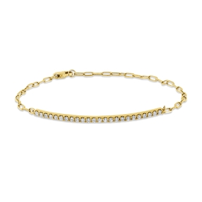 Armband aus 750 Gold Gelbgold 24 Brillanten 0,3ct TW-SI B:1,7mm L:17,8cm
