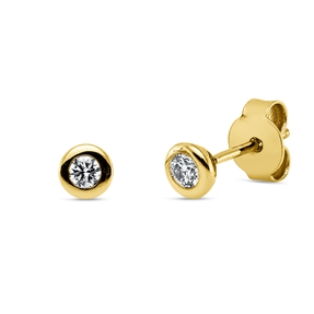 Solitaire Ohrstecker aus 750 Gelbgold 2 Brillanten 0,2ct TW-SI 4,6x4,6mm Zarge Solitaire Ohrstecker aus 750 Gelbgold 2 Brillanten 0,2ct TW-SI 4,6x4,6mm Zarge