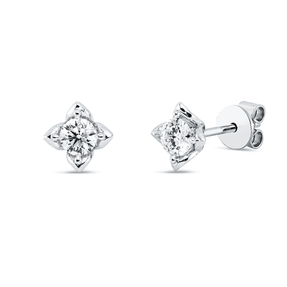 Solitaire Ohrstecker aus 750 Weißgold 2 Brillanten 0,51ct TW-SI 5,6x5,6mm