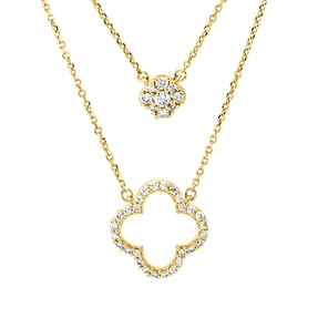 Collier aus 750 Gold Gelbgold 37 Diamanten 0,23ct TW-SI L:45cm Collier aus 750 Gold Gelbgold 37 Diamanten 0,23ct TW-SI L:45cm