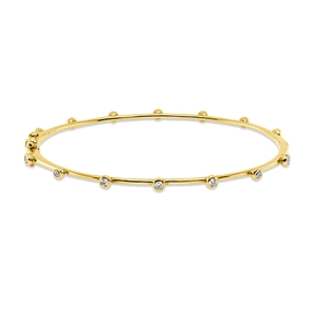Armreif aus 750 Gold Gelbgold 14 Brillanten 0,3ct TW-SI 46x56mm Zarge Armreif aus 750 Gold Gelbgold 14 Brillanten 0,3ct TW-SI 46x56mm Zarge