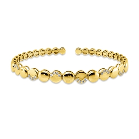 Armreif aus 750 Gold Gelbgold 24 Brillanten 0,25ct TW-SI 48x56mm Armreif aus 750 Gold Gelbgold 24 Brillanten 0,25ct TW-SI 48x56mm