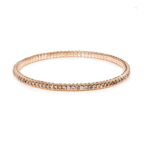 Armband Flex-Band aus 750 Gold Rotgold 87 Brillanten 2,39ct braun L:17cm 4er-Krappe Armband Flex-Band aus 750 Gold Rotgold 87 Brillanten 2,39ct braun L:17cm 4er-Krappe