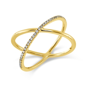 Ring aus 750 Gold Gelbgold 33 Brillanten 0,12ct W-SI B:11mm