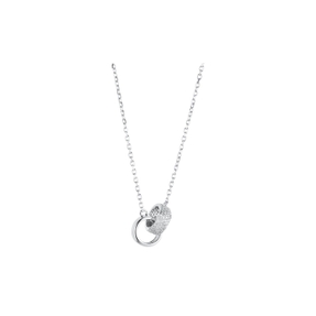 Pavé Collier aus 750 Weißgold 107 Brillanten 0,31ct TW-VSI/SI L:45,5cm
